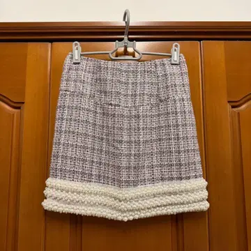 미사용 택 없음 Delyle noir 트위드 펄 미니 스커트 갸루