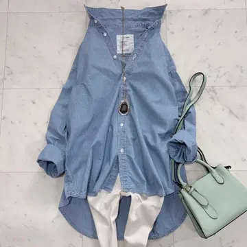 새상품급 프레임워크 바지 셔츠 데님 셔츠 오버 사이즈 넉넉한