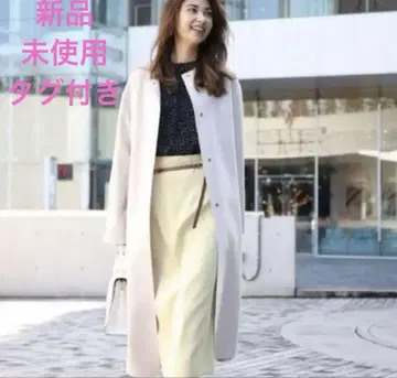 저스길리티 노카라 코트 베이지