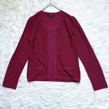 [로페] 새상품급 크루넥 가디건 M 겉옷 엘레강트 깔끔한 코디