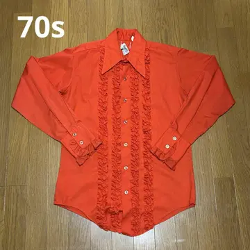70s Monzini 프릴 셔츠