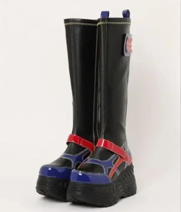 YOSUKE 부츠 블랙 x 레드 x 블루 24cm