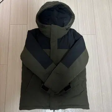 유나이티드 애로우즈 남성용 올리브 그린 블랙 다운 자켓