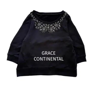 [ 새상품급 ] 그레이스 콘티넨탈 맨투맨 풀오버 7부 소매 블랙 M