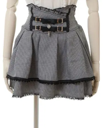 리즈리사 2단 리본 벨트 치마바지