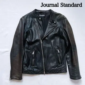 저널 스탠다드 라이더스 가죽 자켓 양가죽 블랙 노카라 변형