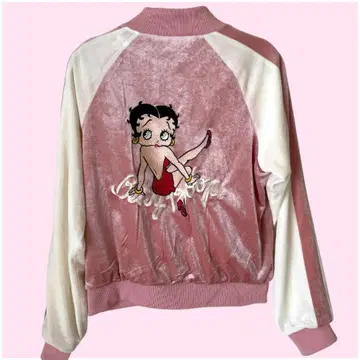 베티짱 스카잔 L BETTY BOOP 베티 부프 벨로아 자수