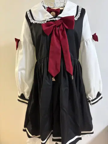 Baby tat dress 고양이 세일러 원피스 고양이 귀, 꼬리 포함