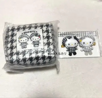 모노크롬 걸리시 쌍둥이 코디 파우치 헤어 클립