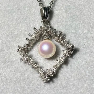 실버 각인 목걸이 펄 펄 SILVER 스퀘어 포멀