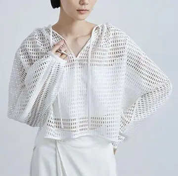 MIESROHE 바스켓 레이스 메쉬 상의