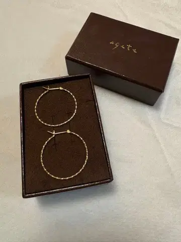 agate 후프 귀걸이 k10 골드