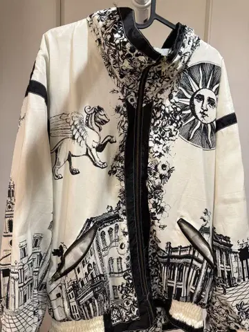 Giacca 아트 프린트 자켓 M 구제 의류