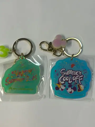 도쿄 디즈니 리조트 키링 2개 세트 미세스 그린애플