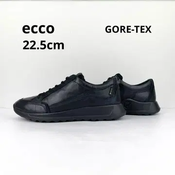 ecco 에코 GORE-TEX 블랙 가죽 스니커즈 22.5cm