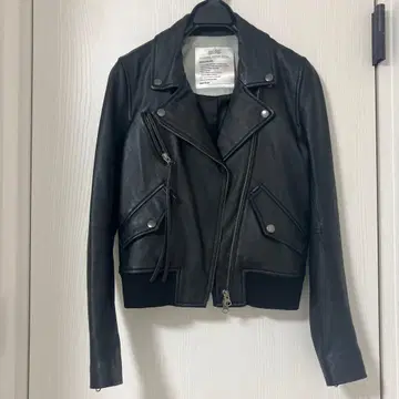 스나이델 블랙 가죽 라이더 자켓