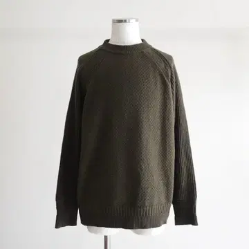 YASHIKI 16AW 라무 울 니트 스웨터 올리브 2