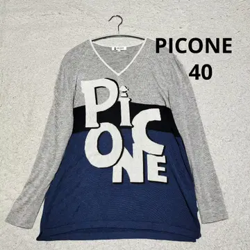 PICONE 피코네 빅 로고 라메 울 니트 얇은 소재