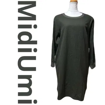새상품급 MidiUmi 미디우미 원피스 카키 울 체형 커버 상의