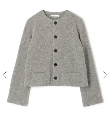 GALERIE VIE 파인 부클레 크루넥 자켓 라이트 그레이