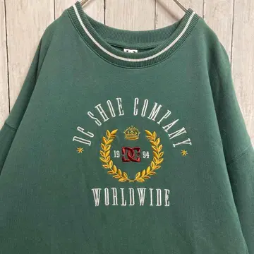 구제 의류 맨투맨 센터 자수 링거 리브라인 오버 사이즈 XL