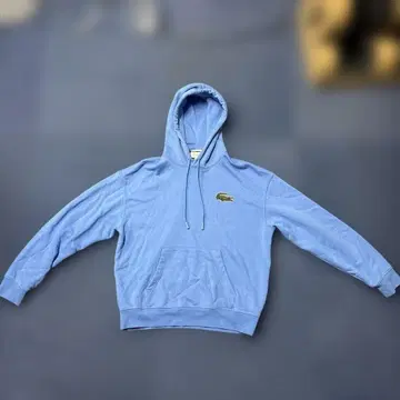 Lacoste 후드 부착 후드티 파랑