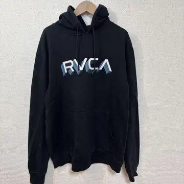 RVCA 블랙 후드 부착 후드티 [ M ]