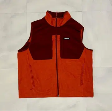 [ 구제 의류 ] 랜즈 엔드 플리스 베스트 XL 오렌지/브라운