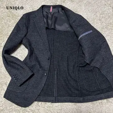 [ 클리닝 완료 새상품급 ] 유니클로 테일러드 자켓 헤링본 그레이 L