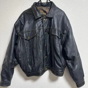 블랙 가죽 자켓 M 사이즈