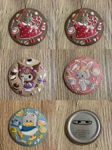 산리오 자수 배지 쿠로미 폼폼푸딩 마론크림