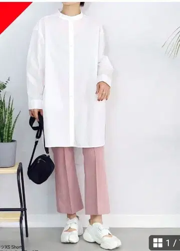 147 이치욘나나 밴드 카라 롱 셔츠