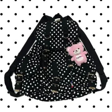 백팩 냅색 y2k 헤이세이 여자아이 도트 위시코어