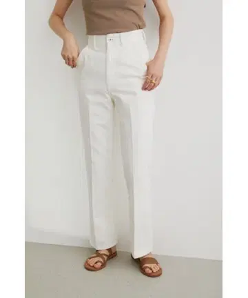 STYLEMIXER(스타일믹서) 센터 프레스 데님/XS 화이트