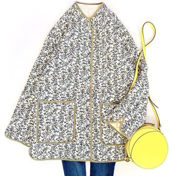 새상품급 SLOBE citron. 꽃무늬 리버서블 퀼팅 블루종