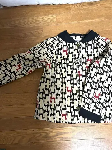 호코모모라 고양이 패턴 긴팔 자켓