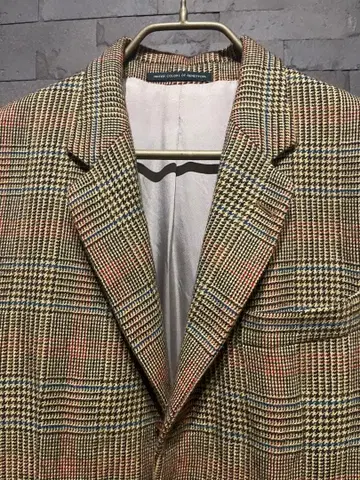 체크 무늬 자켓 이탈리아제 사이즈 L