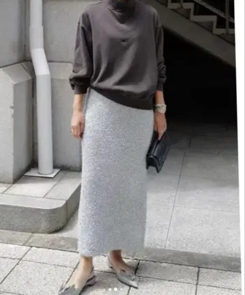 machatt 글리터 니트 스커트