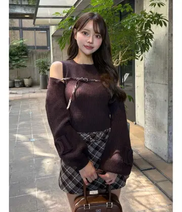 Darich 도킹 미들 허리 니트 미니 원피스 택 포함 미사용 새상품