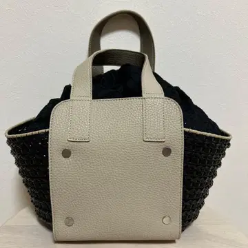 JEWELRY BAR 뜨개질 핸드백 블랙/베이지