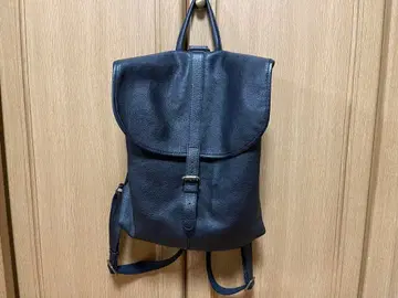 가죽 백팩 블랙