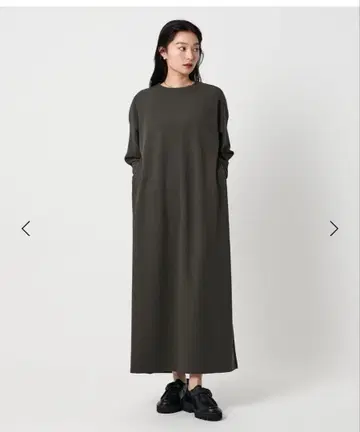 저지 롱 슬리브 원피스