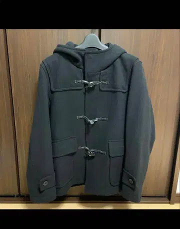새상품급 몇 회 착용만 GU 블랙 더플 코트 아우터 겉옷 블랙 지유