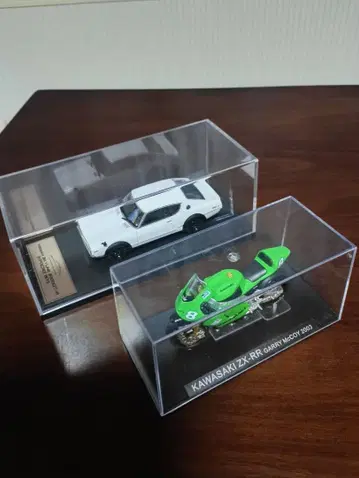 데아고스티니 켄메리 스카이라인 & 가와사키 ZX-RR 바이크 미니카