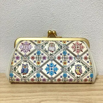 아사쿠사 문고 올빼미 가마구치 동전 지갑 가죽 귀여운 염색 유젠 성인