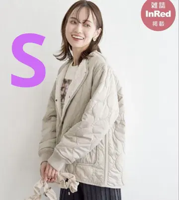 ikka 퀼트 보아 리버서블 블루종 S 베이지 새상품급