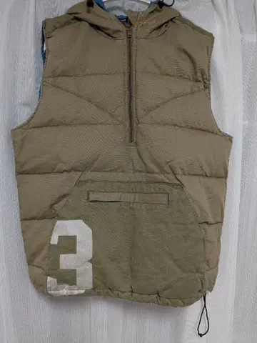 GREEN BOWL 후드 부착 다운 베스트 베이지