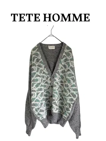 TETE HOMME 테트옴 카토 카즈타카 니트 가디건 레트로