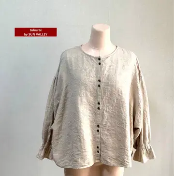 tukuroi 제품 염색 자카드 2way 개더 소매 블라우스 M