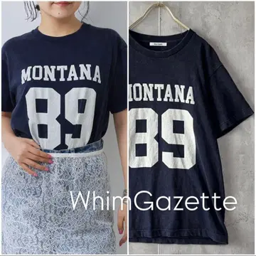 [ 새상품급 ] Whim Gazette 넘버링 T셔츠 네이비